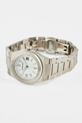 Cernucci White Dial Polished Watch - Silver
