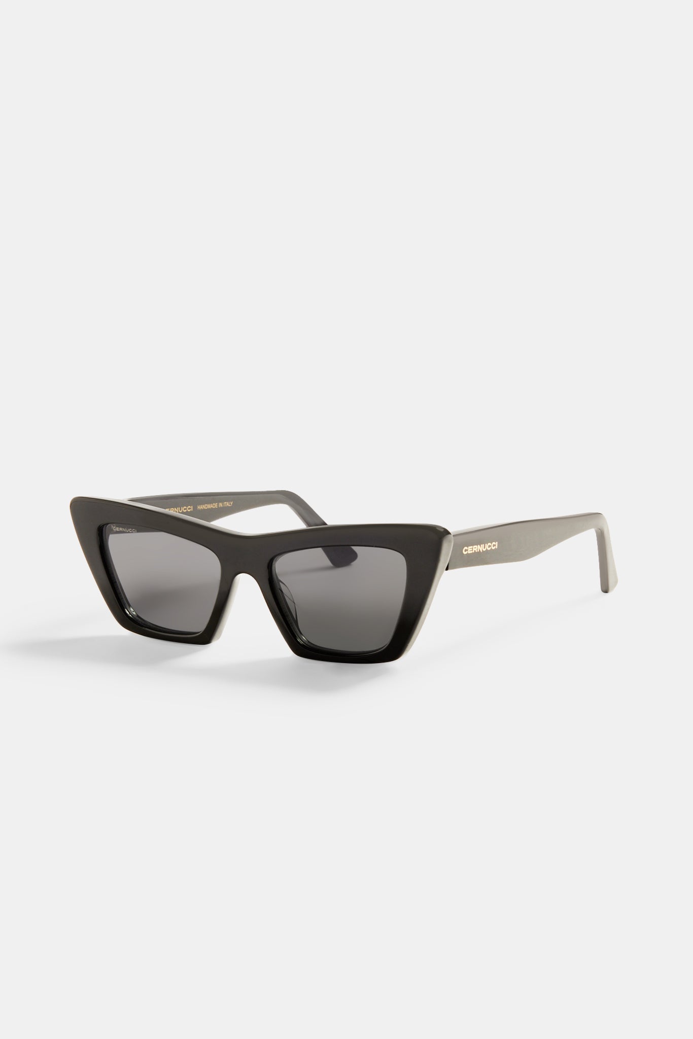 Square Cat Eye Acetate Frame Sunglasses - Black | Womens