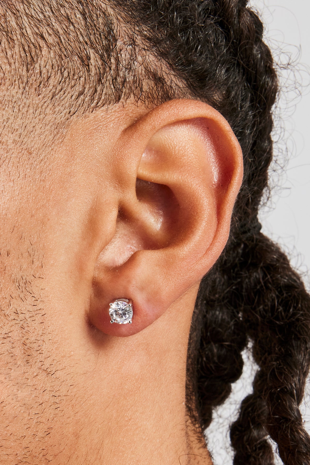 Round Cut Stud Earrings 6mm Silver – Cernucci US