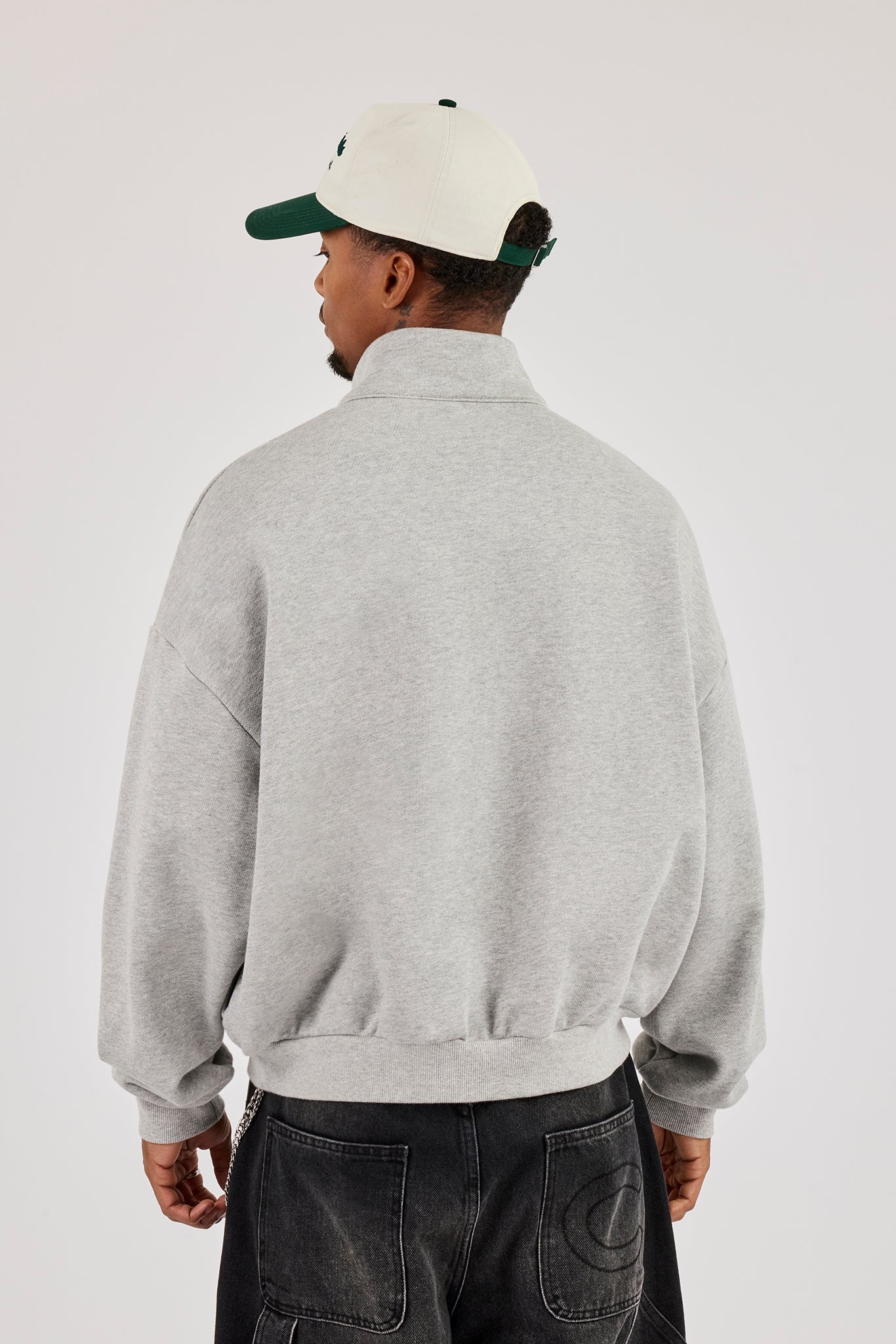 Logo Embossed Sweater - Grey Marl