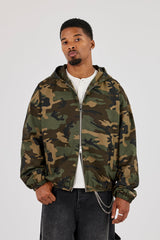 Camo Ripstop Zip Hooded Jacket - Camo