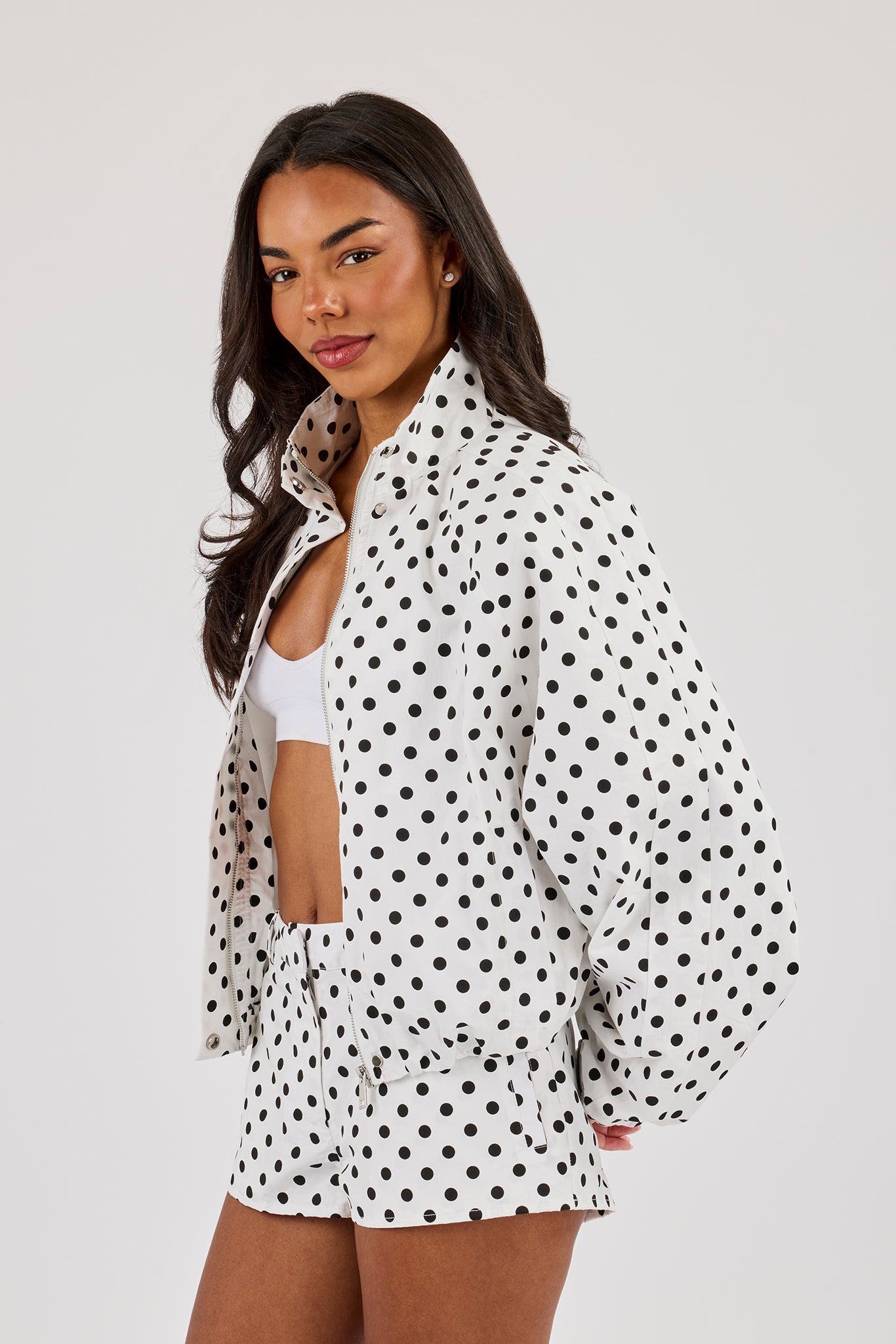 Polka Dot Jacket - White
