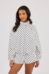Polka Dot Jacket - White