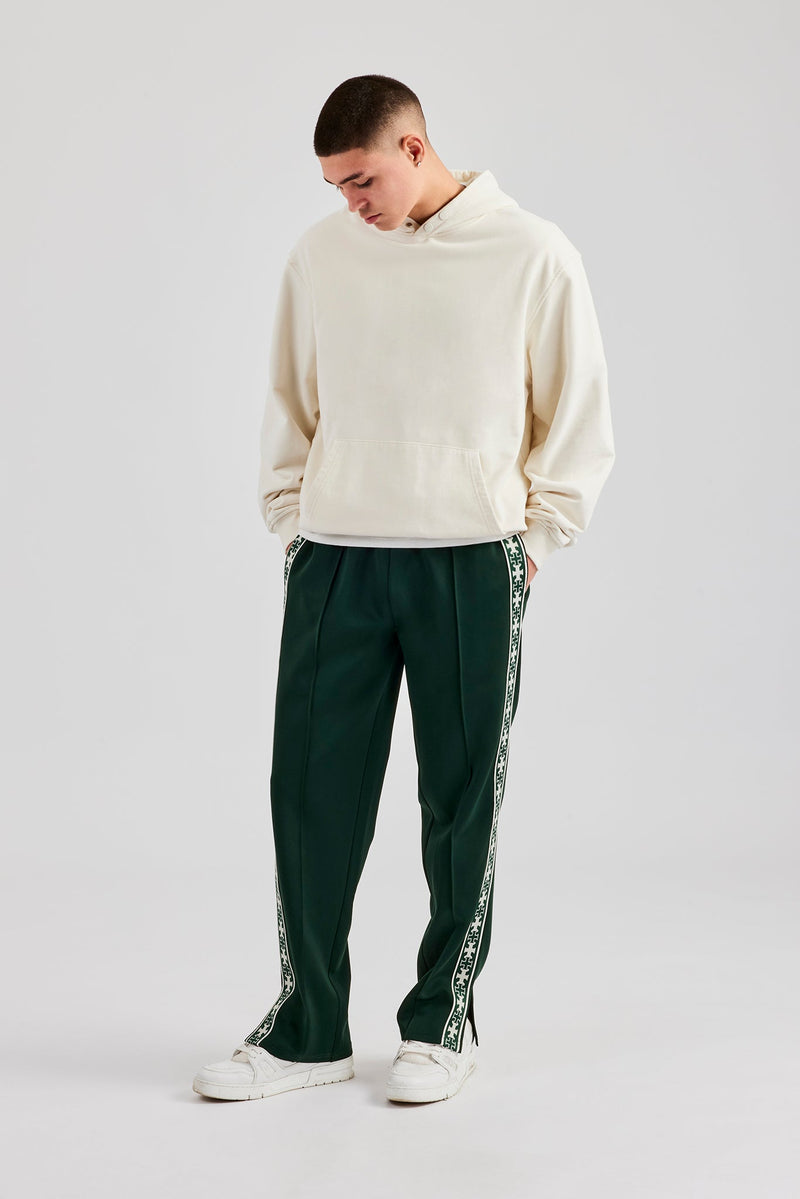 Taping Split Hem Track Pant - Forest Green