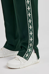 Taping Split Hem Track Pant - Forest Green