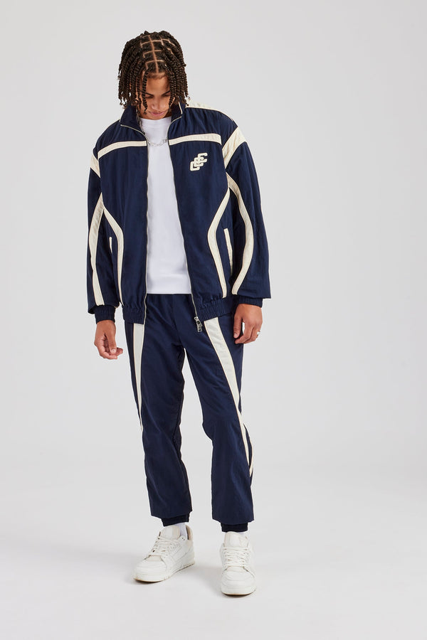 CCC Nylon Zip Through Tracksuit - Navy Blue