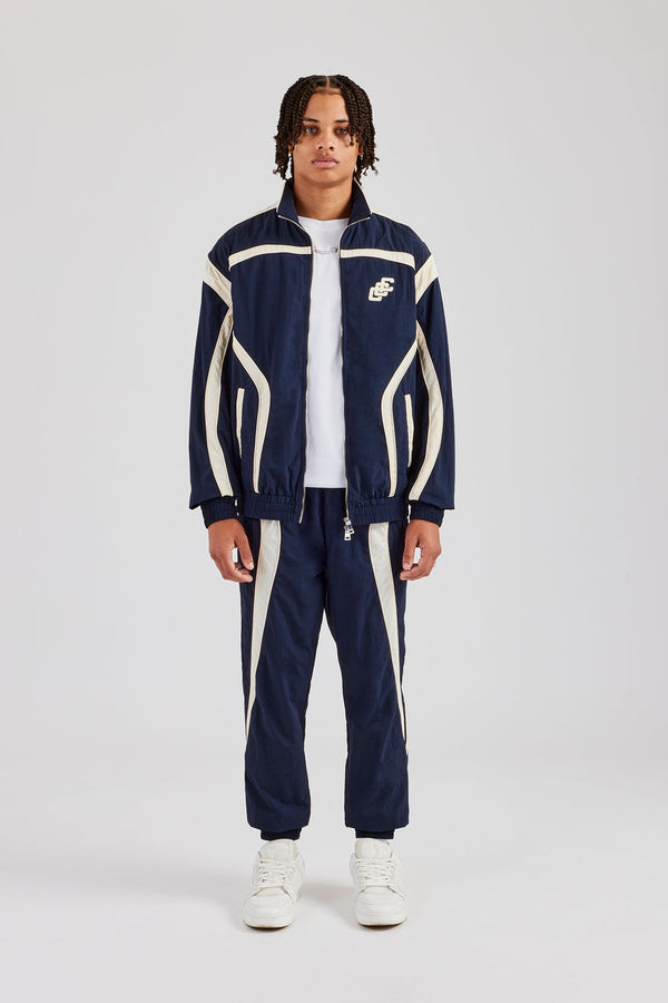 CCC Nylon Zip Through Tracksuit - Navy Blue