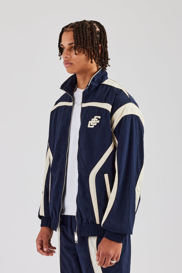 CCC Nylon Zip Through Jacket - Navy Blue