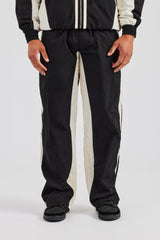 Cernucci Contrast Panel Nylon Track Pant - Black