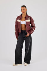 PU 86 Moto Harrington Jacket - Burgundy