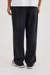 Acid Wash Waffle Relaxed Jogger - Washed Black