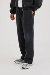 Acid Wash Waffle Relaxed Jogger - Washed Black