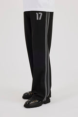 Woven Relaxed Trouser With Side Tape - Black
