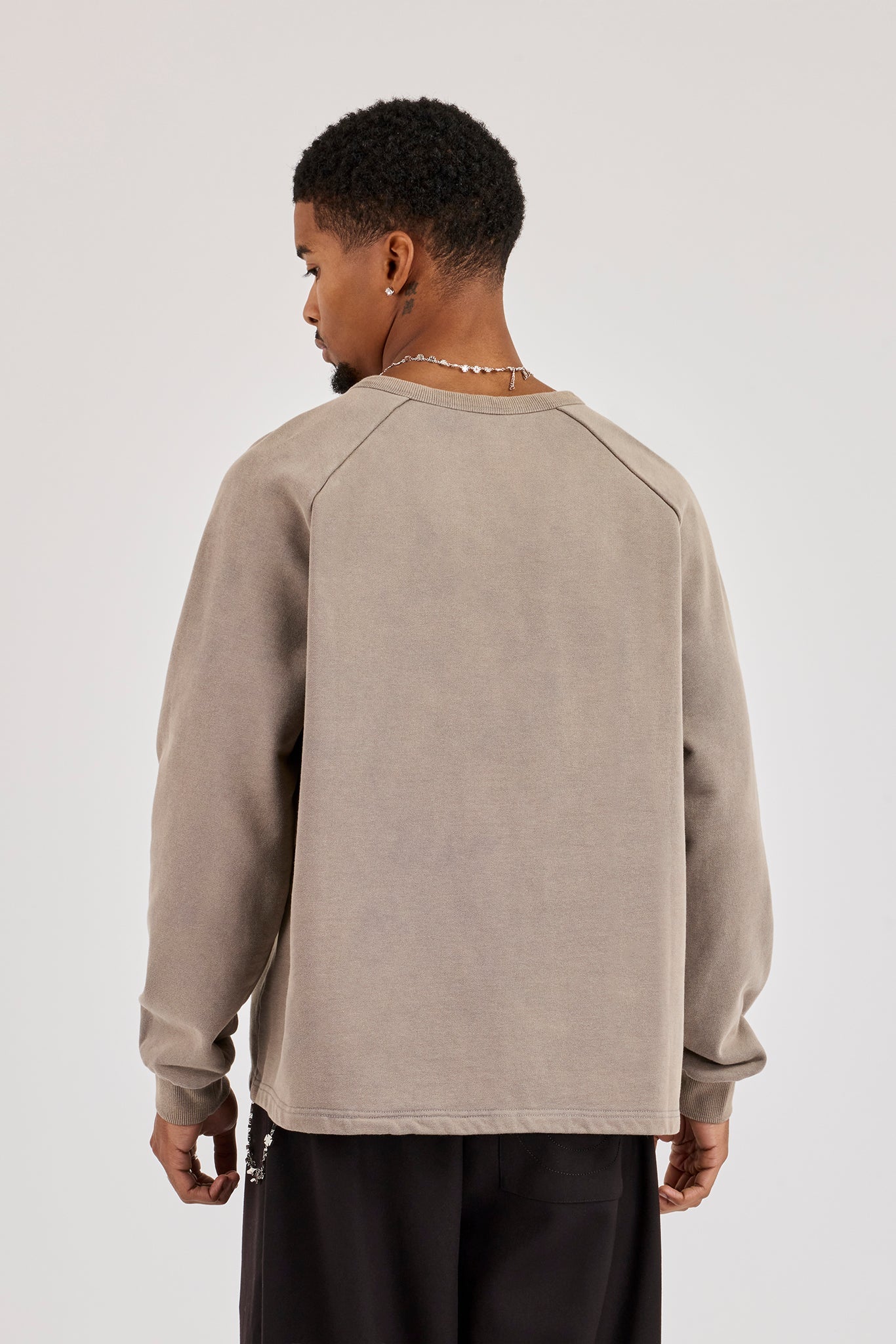 Washed Henley Sweater - Washed Taupe