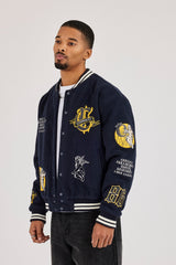 Cherub Meus Crias Varsity Jacket - Navy