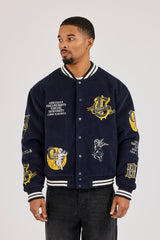 Cherub Meus Crias Varsity Jacket - Navy