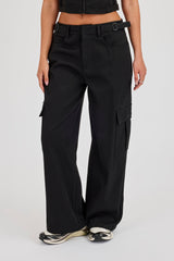 Twill Cargo Trouser - Black