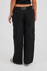 Twill Cargo Trouser - Black