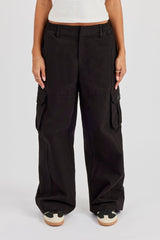 Ladies Baggy Cargo Trouser- Black