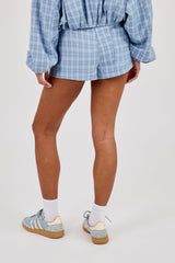 Check Micro Short - Blue