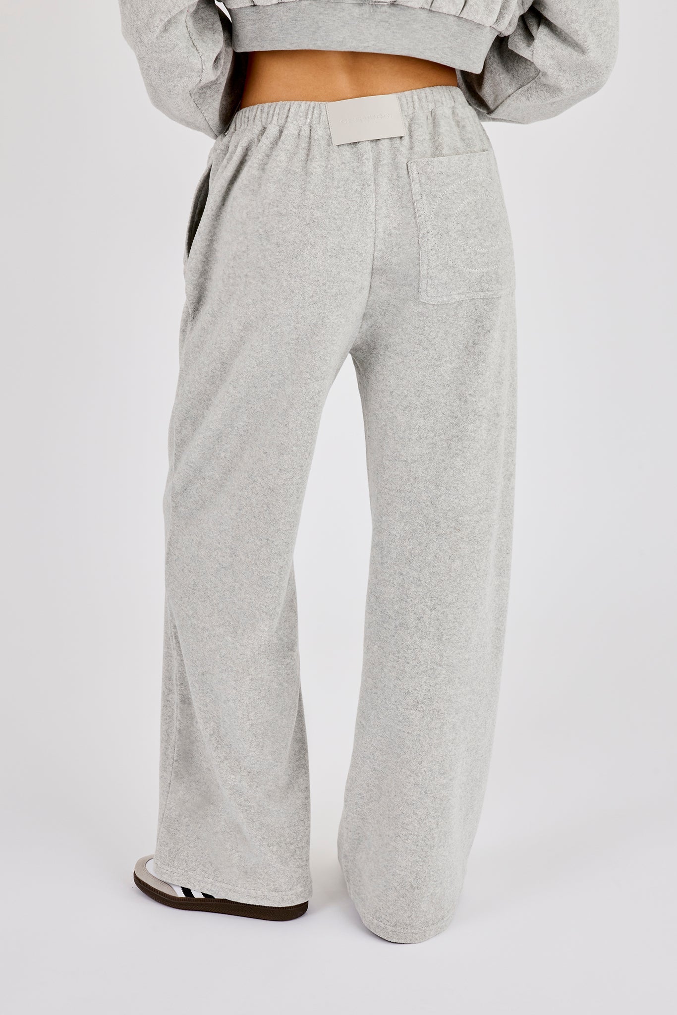 Towelling Relaxed Jogger - Grey