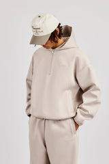 Scuba Half Zip Hoodie - Light Grey