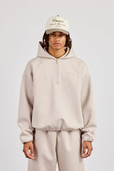Scuba Half Zip Hoodie - Light Grey