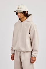Scuba Half Zip Hoodie - Light Grey