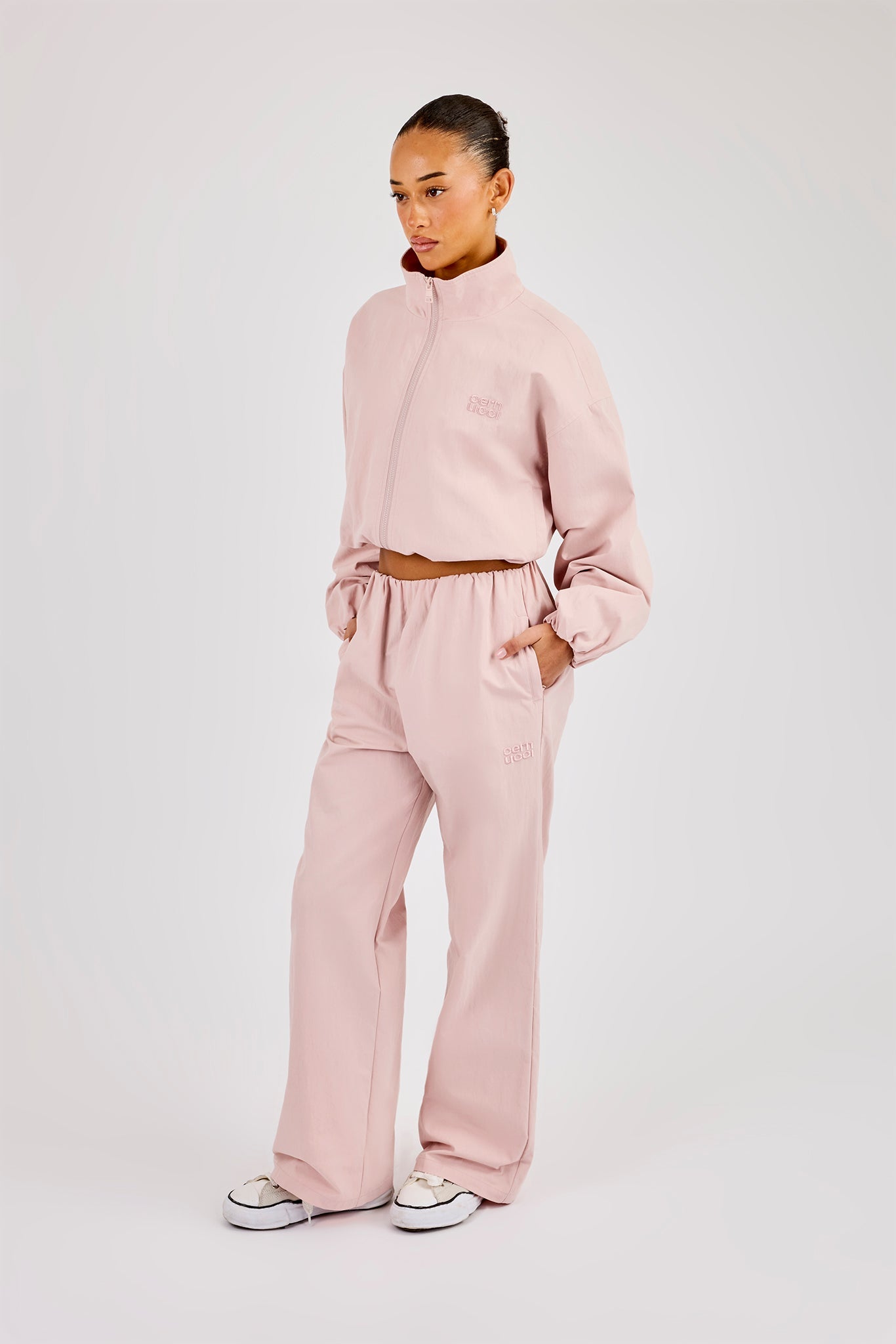Nylon Waistbandless Jogger - Light Pink