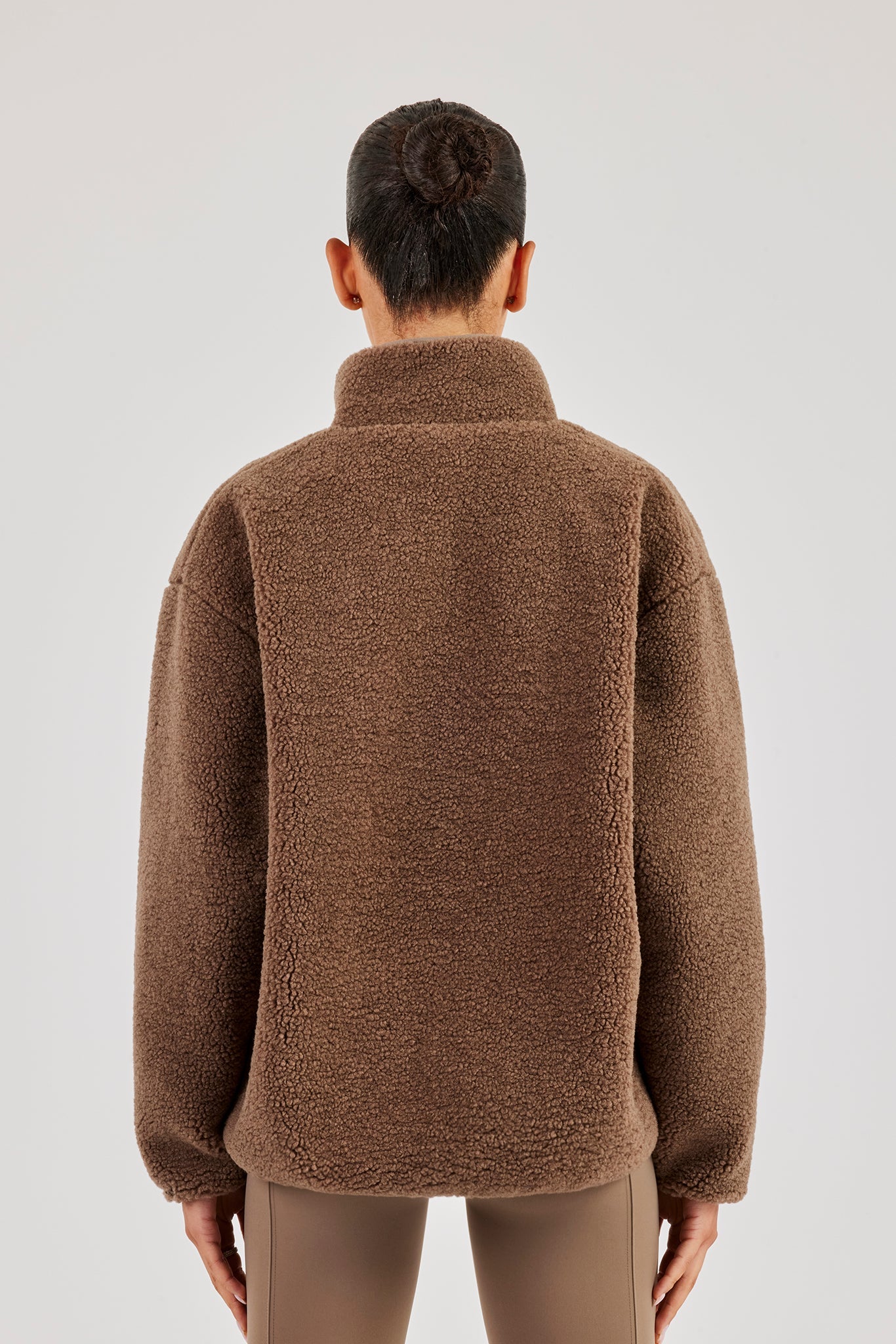 Borg Zip Through Fleece - Brown