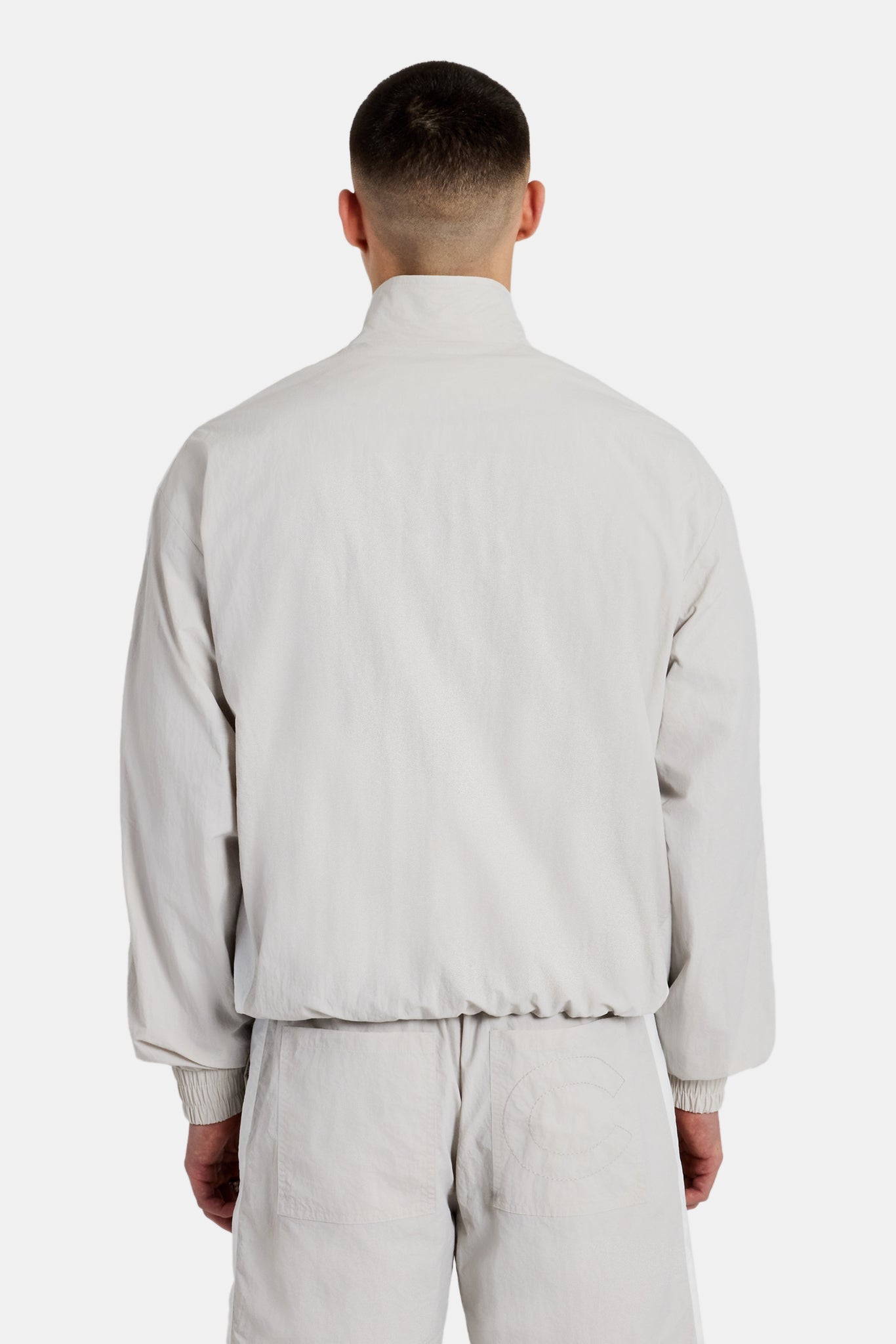 Cernucci Panelled Nylon Track Jacket & Short Set - Stone | Mens