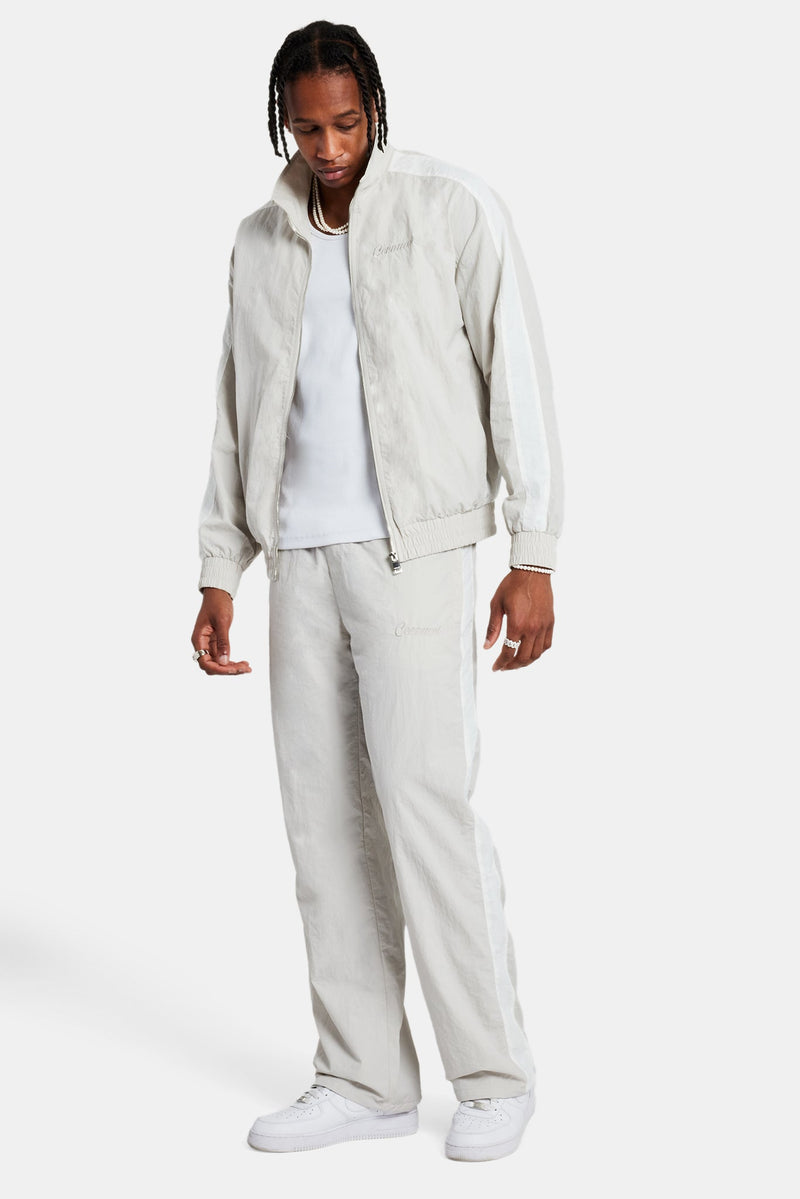 Cernucci Panelled Nylon Tracksuit - Stone