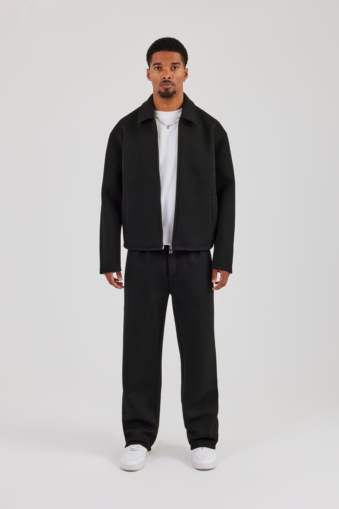 Scuba Harrington Jacket & Relaxed Trouser - Black