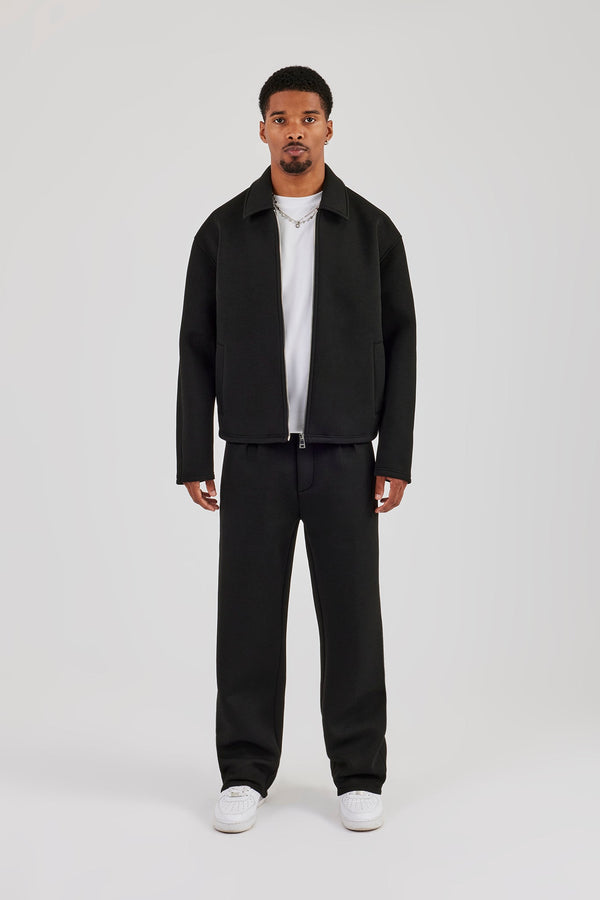 Scuba Harrington Jacket & Relaxed Trouser - Black