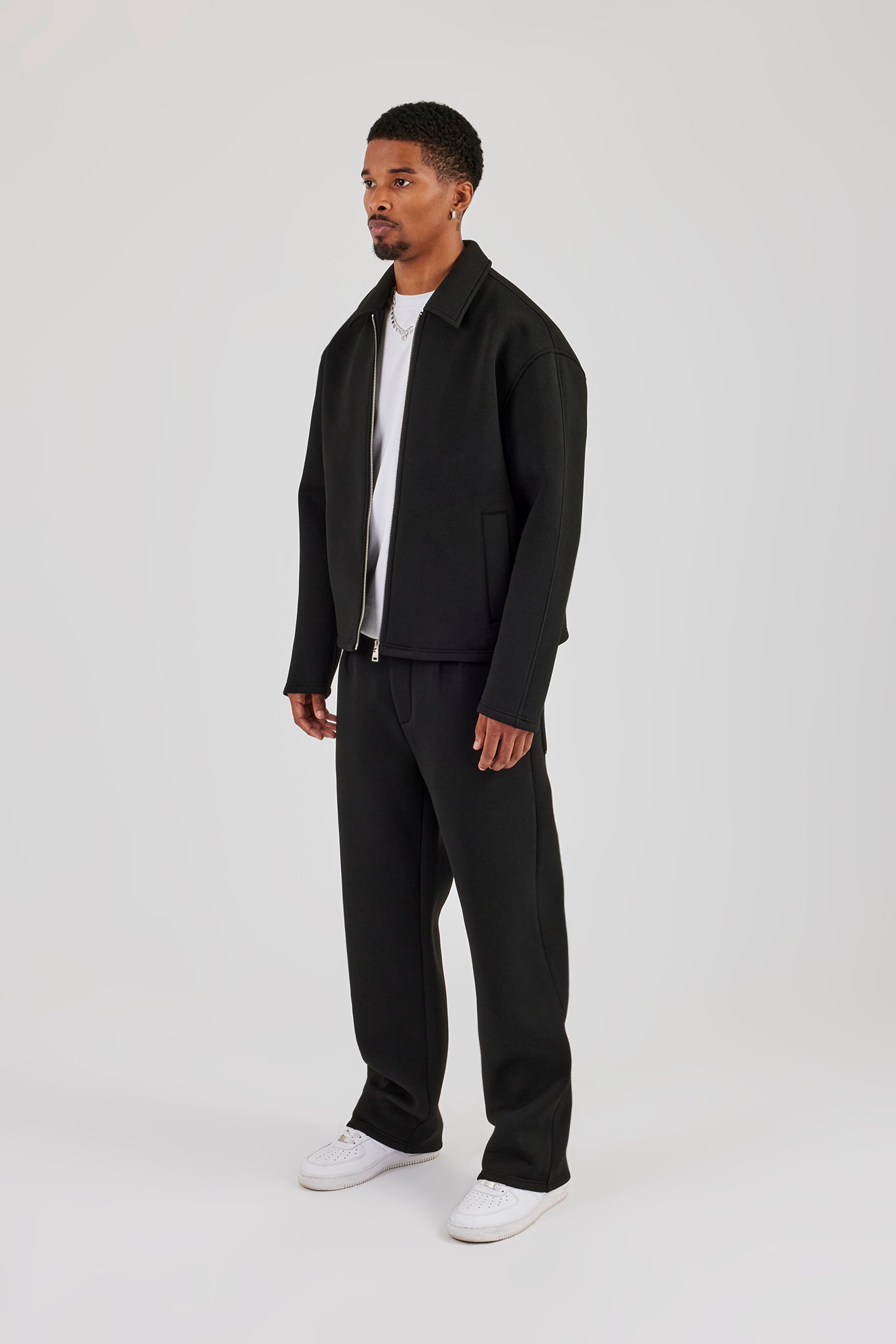 Scuba Harrington Jacket & Relaxed Trouser - Black