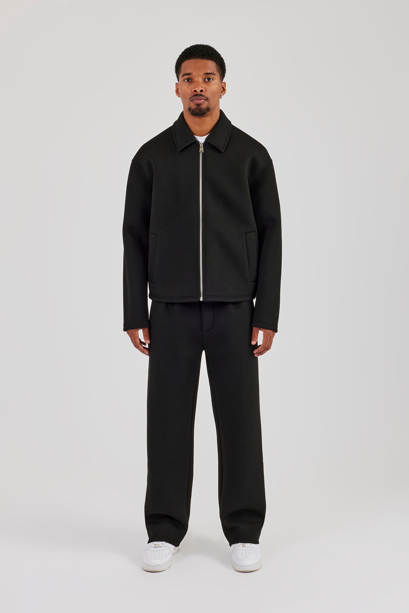 Scuba Harrington Jacket & Relaxed Trouser - Black