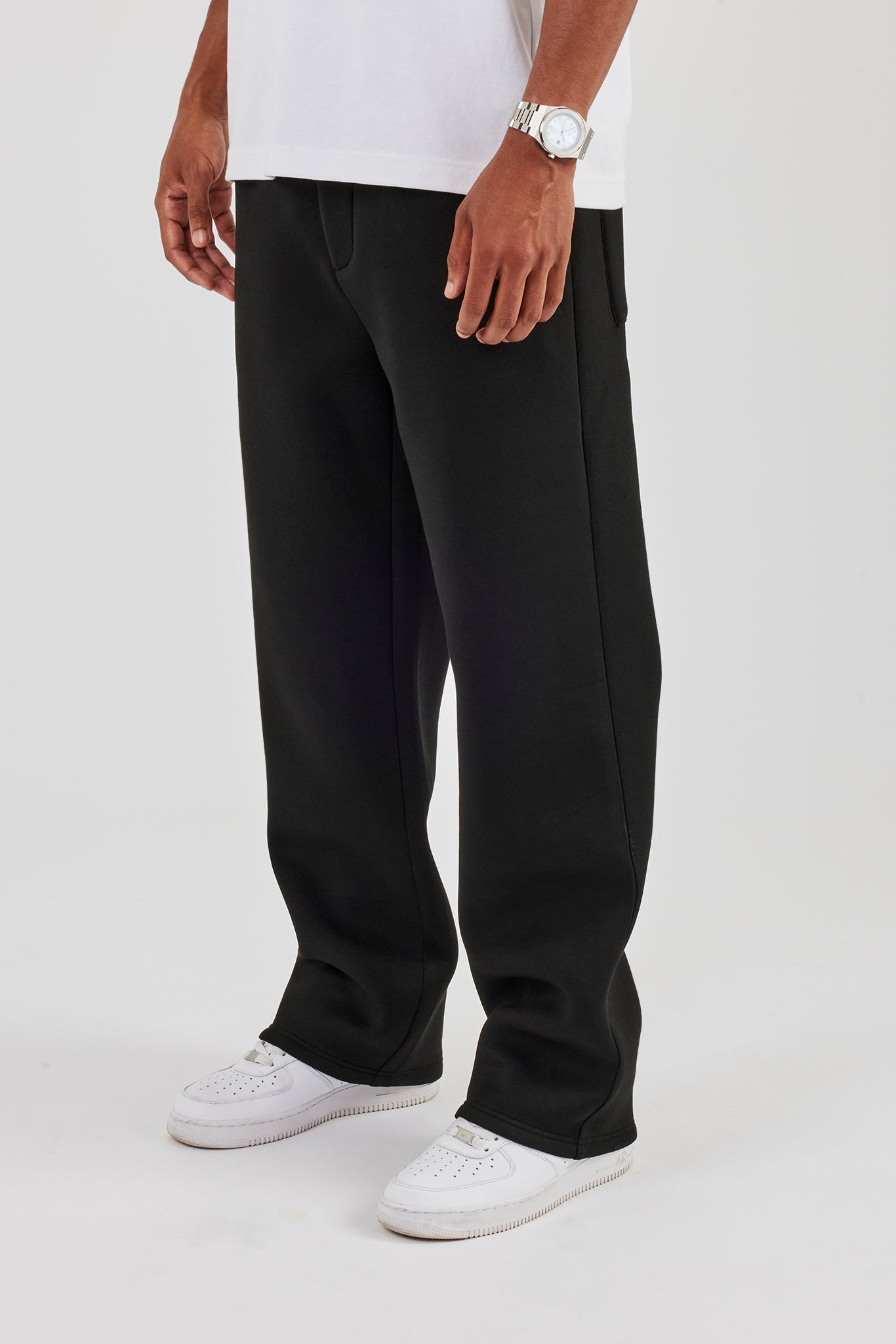 Relaxed Scuba Trouser - Black | Mens Bottoms | Shop Trousers at