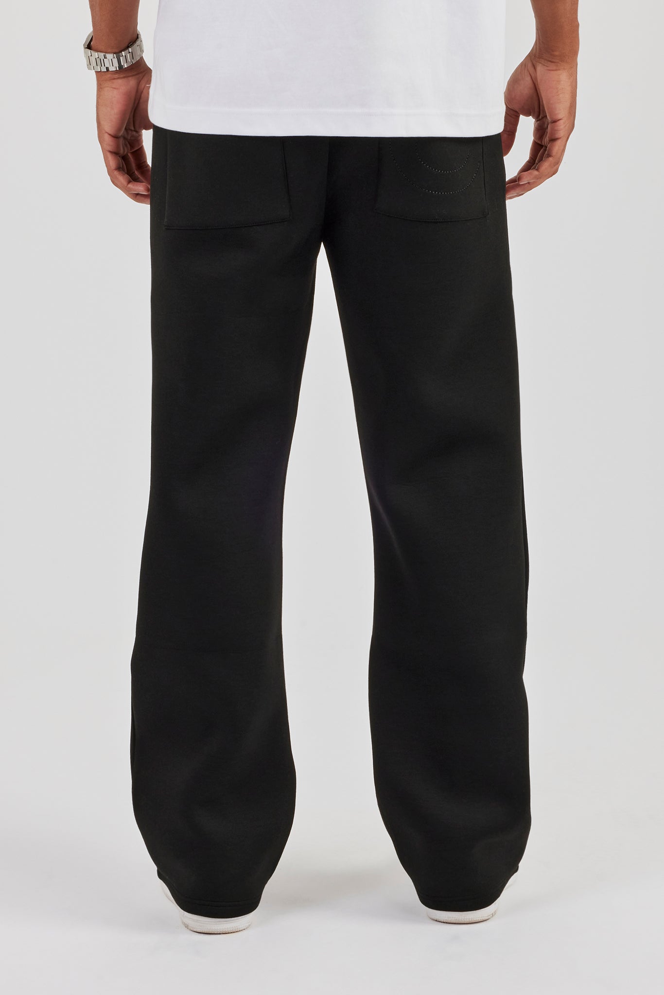 Relaxed Scuba Trouser - Black | Mens Bottoms | Shop Trousers at