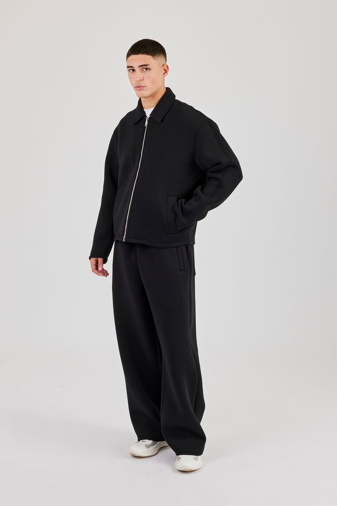 Scuba Harrington Jacket & Baggy Fit Trouser - Black