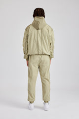 Nylon Colour Block Cuffed Jogger - Light Khaki