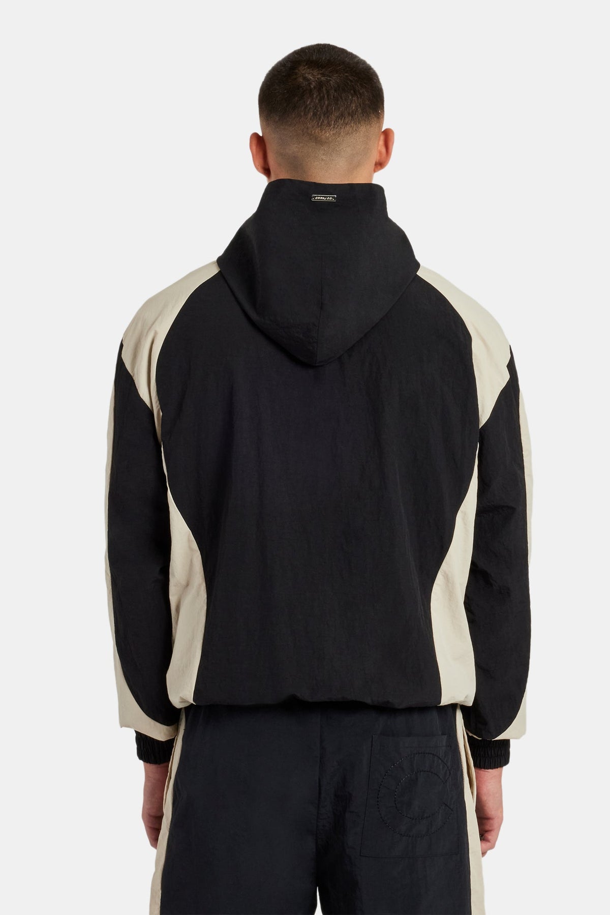 Nylon Hooded Track Jacket - Black | Mens Outerwear | Shop Jackets 