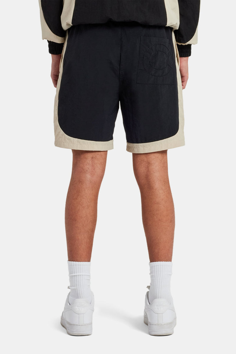 Nylon Side Panel Short - Black