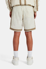 Nylon Colour Block Regular Short - Off White