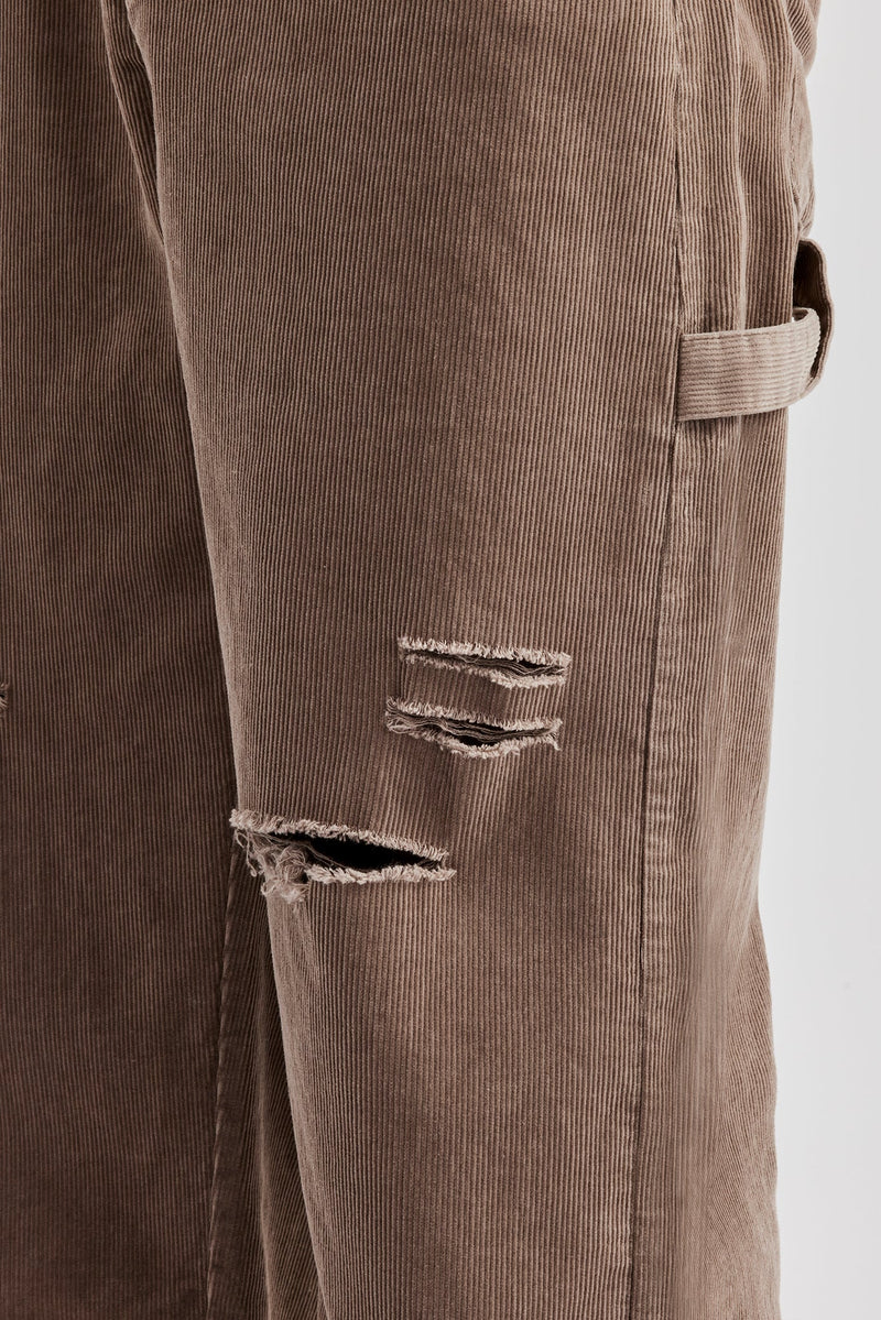 Baggy Cord Trouser - Taupe