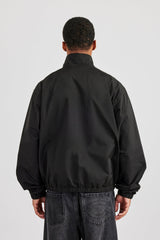 Zip Front High Build Funnel Neck Jacket - Black
