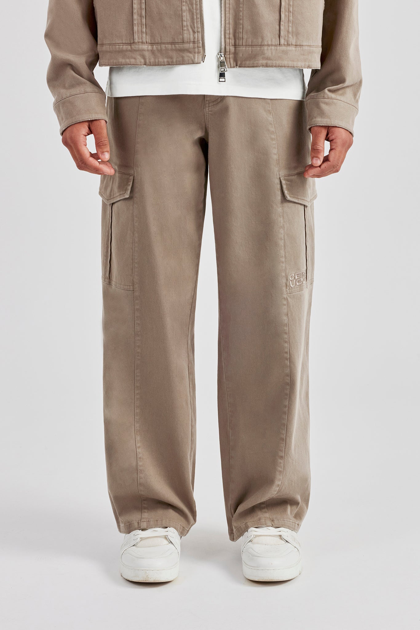 Washed Twill Harrington Jacket & Trouser - Brown