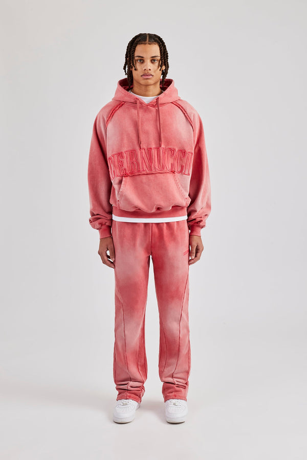 Washed Cernucci Drawcord Tracksuit - Washed Red