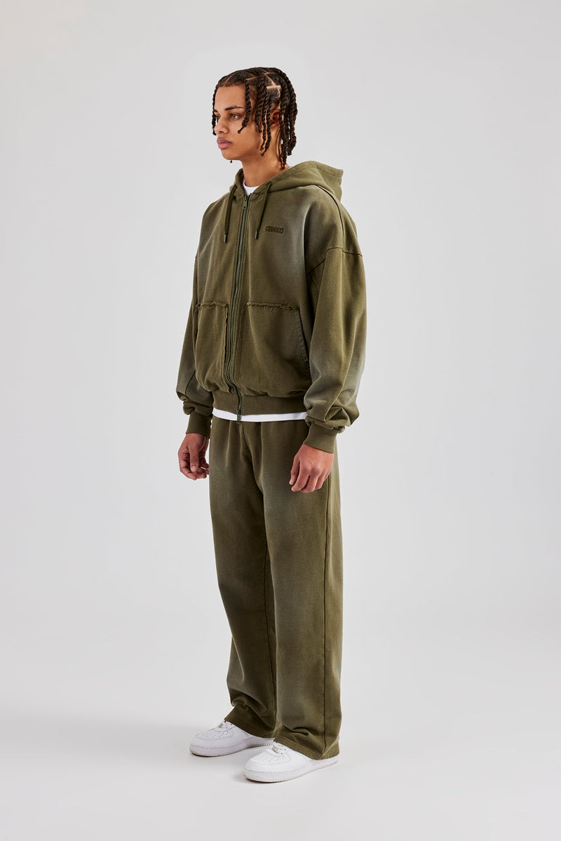 Straight Leg Jogger - Washed Green