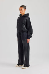 Boxy Shadow Pocket Tracksuit- Washed Black