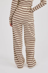 Striped Wide Leg Trouser - Off White